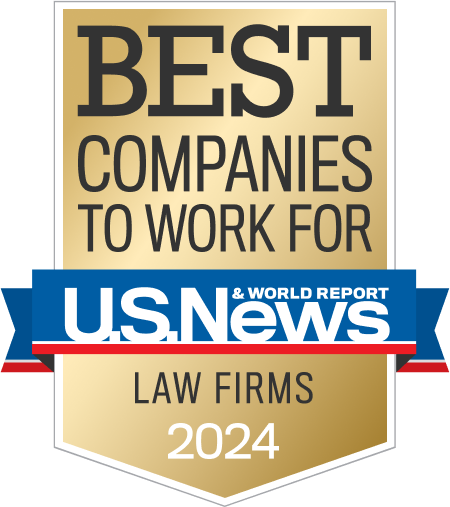 U.S. News & World Report: Best Companies To Work For. Law Firms 2024.