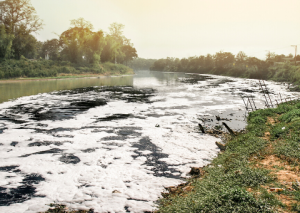 Contaminated river water